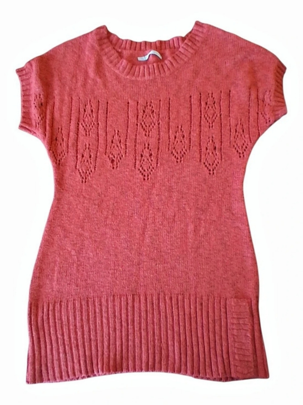 maurices Pink Openwork Knit Sweater